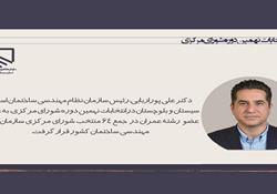 انتخاب رئیس سازمان نظام مهندسی ساختمان استان در نهمین دوره شورای مرکزی